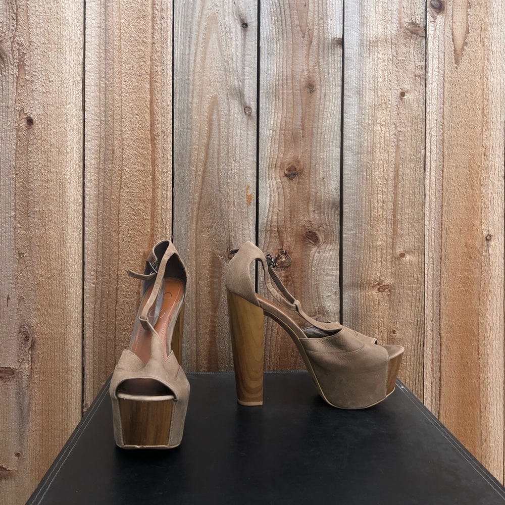 Jessica Simpson Wooden Platform Heels 10